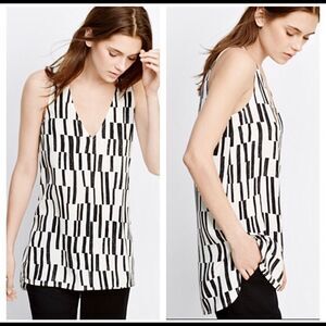 Vince Silk Sleeveless tank top graphic block print S